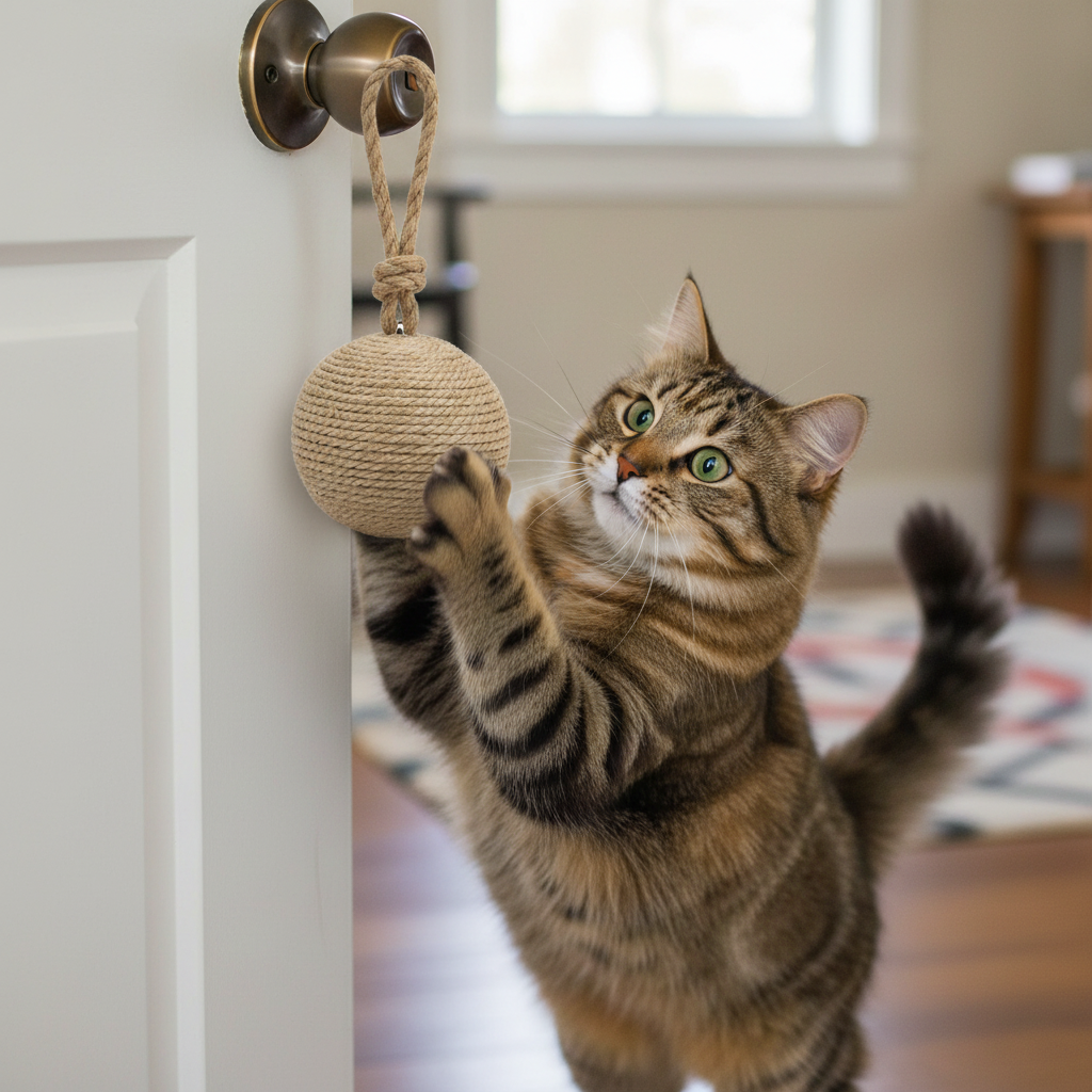 虎斑猫扑打场景