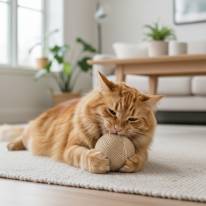 橘猫啃咬场景