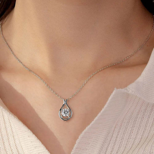 2 Carat Moissanite 925 Sterling Silver Pendant Necklace - Etherealing