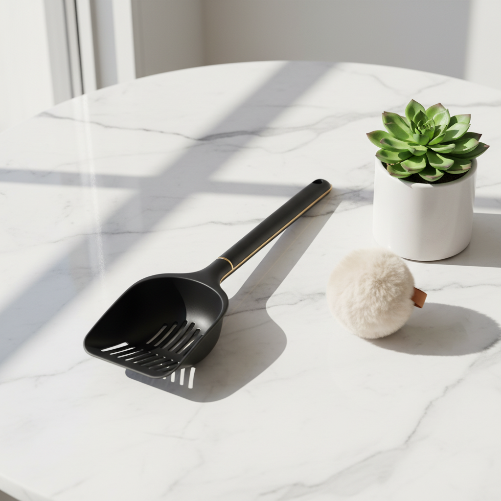Black Scoop Flat Lay